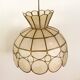 Mother-of-pearl and brass pendant lamp from the 1960s