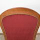 Burgundy Voltaire armchair