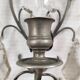 Metal wall candle holder with glass tassels