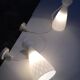 Set of 3 lamps suspended in glass by Louis Kalff for Philips