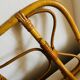 Vintage rattan wall-mounted coat rack