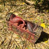 Balinese carved wooden box