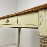 Early 20th century wooden work table or writing desk with original patina