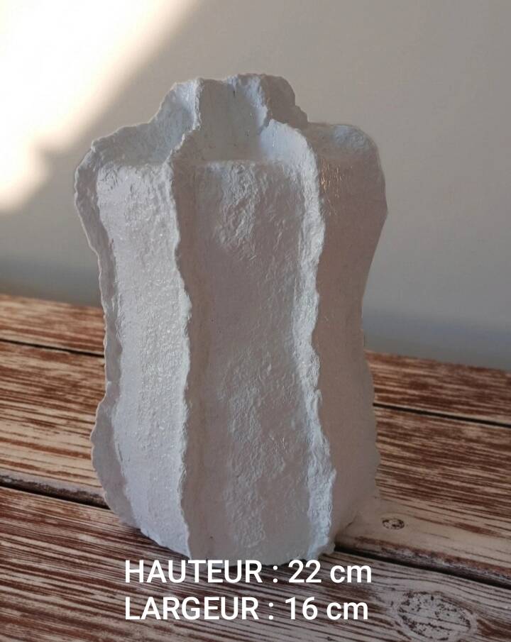 Lot de 4 vases sculpturaux esprit minéral Boho