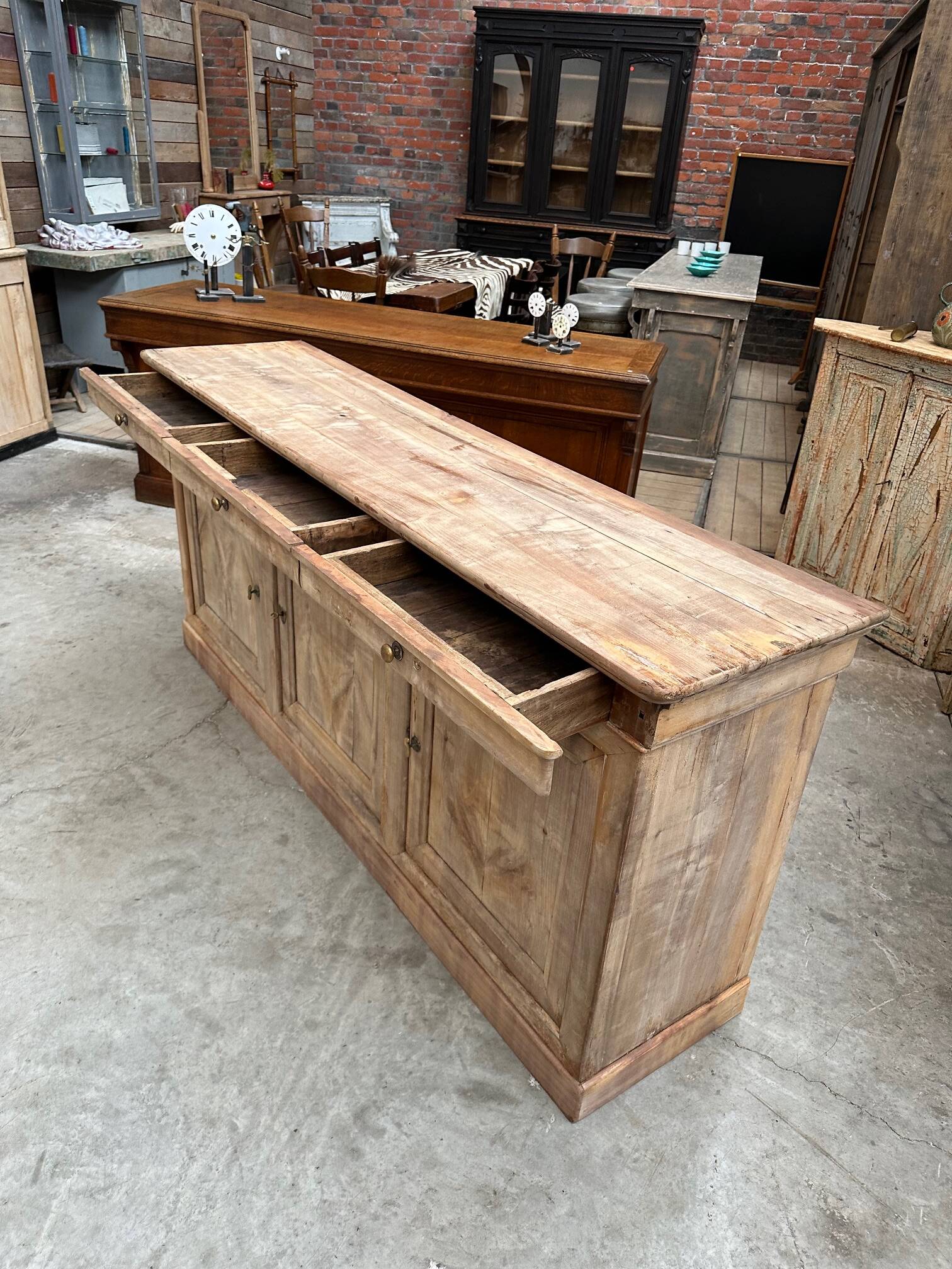 3-door cherry wood sideboard