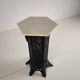 Orientalist Cast Iron side table with Marble Top, late 19th Century