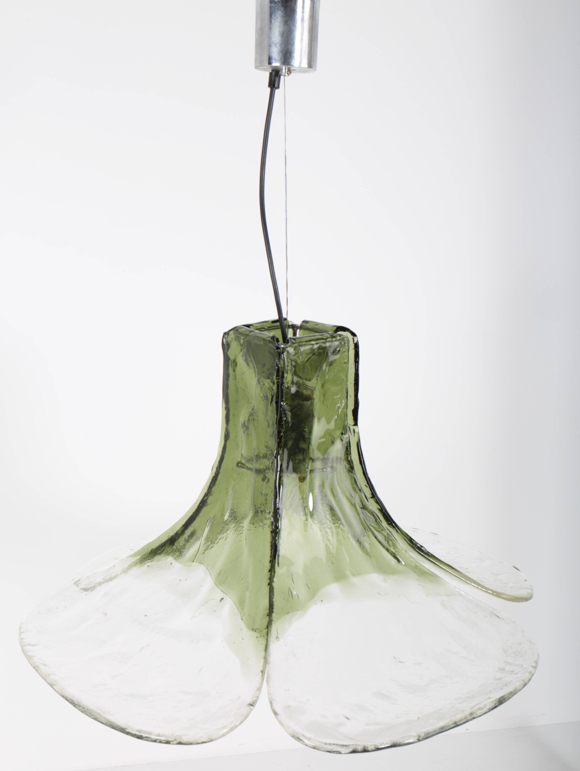 LS 185 pendant light by Carlo Nason for Mazzega, Italy, 1970s