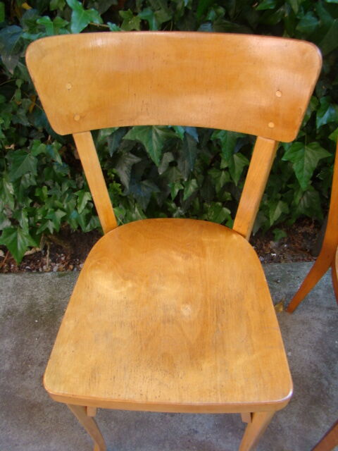 Set of four old bistro chairs