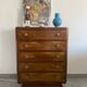 Art Deco walnut chest of drawers with 5 drawers