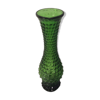 Vase in green glass bottle
