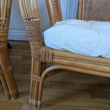 Pair of rattan armchairs
