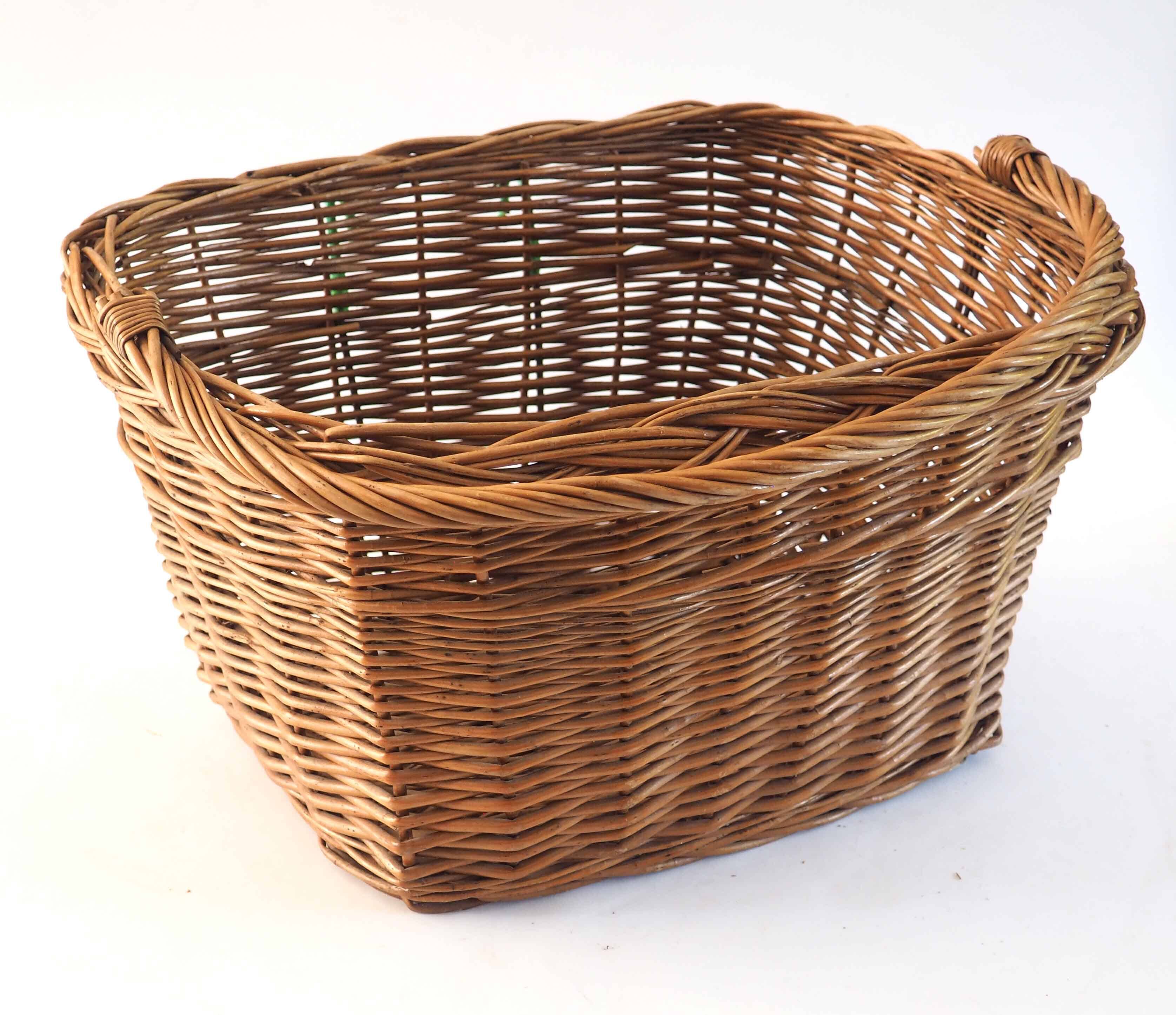 Large rattan bicycle basket