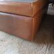 Leather and brushed metal coffee table from the 70s