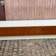 Large Scandinavian low sideboard 220x50cm solid teak & white TV unit 196
