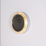 Miroir rond lumineux à strass
