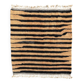 Modern Beni Ouarain Moroccan rug – black striped pattern – 215 x 250 cm