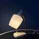 Lampe de bureau en verre opalin style Art déco Mid-Century