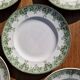 Set of 7 Flat Plates, Summer Model, Terre De Fer, Saint Amand