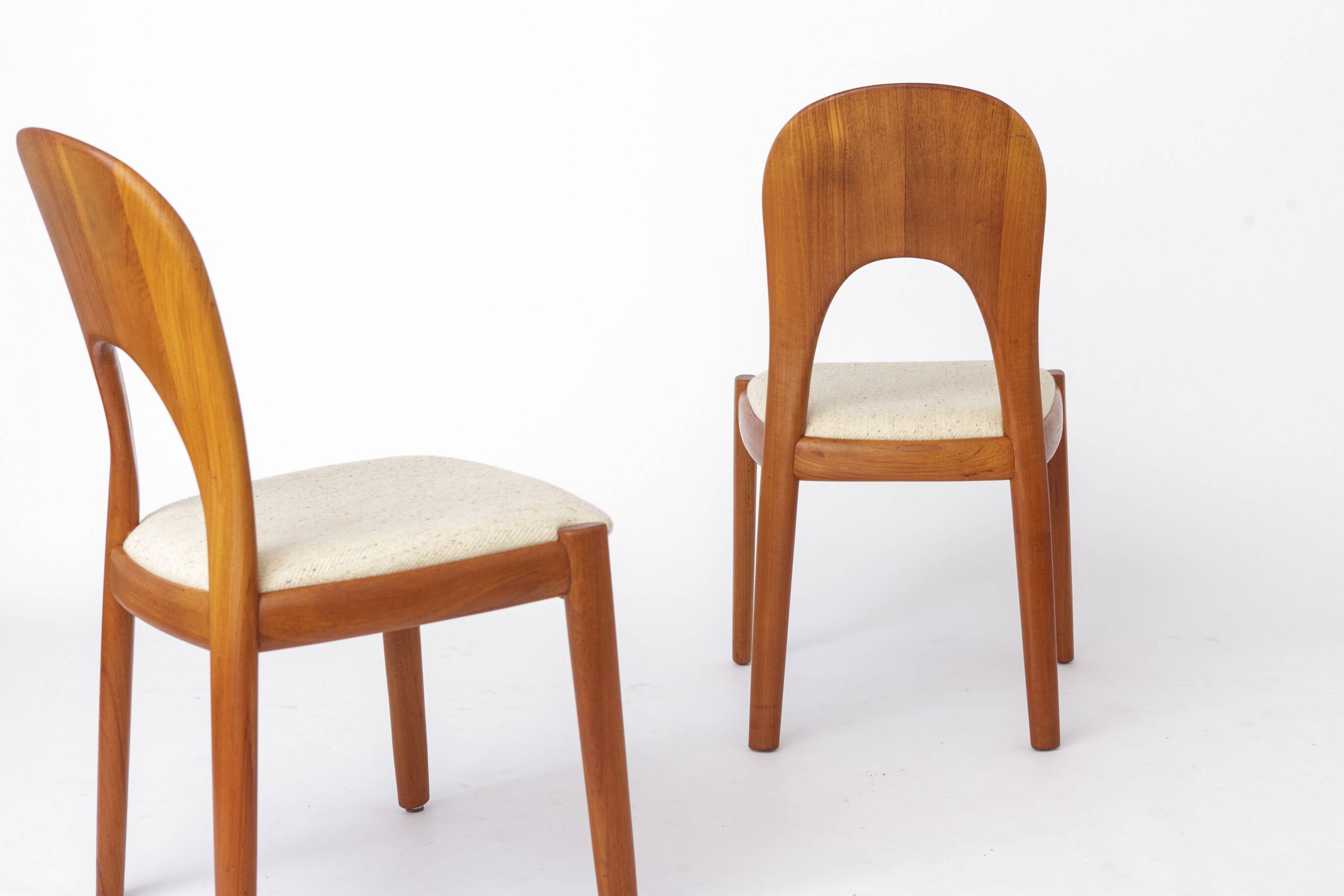 Chaises de salle à manger Niels Koefoed Morten, ensemble de 4, teck, années 1970, danois