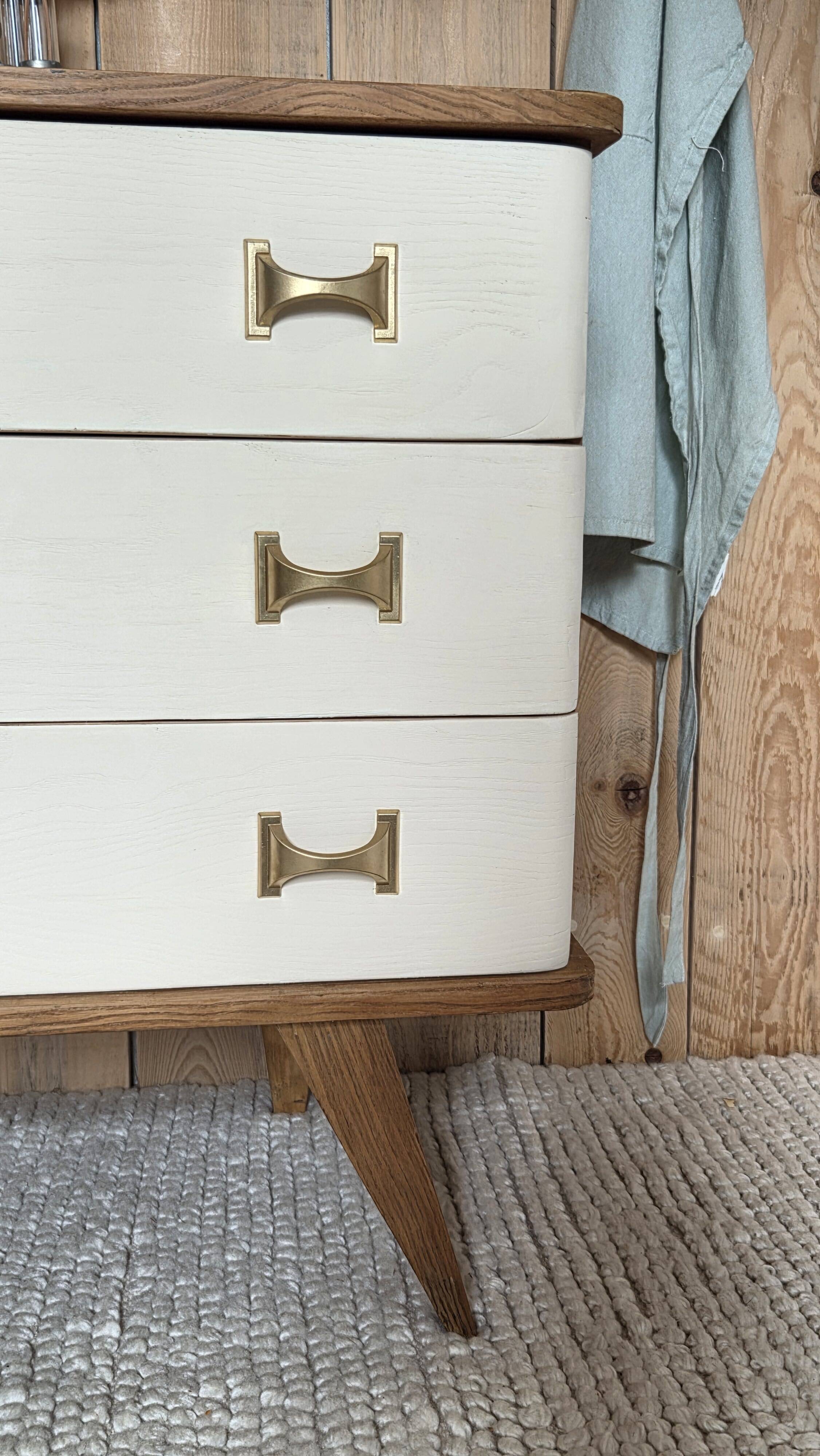 Commode vintage pieds compas renove