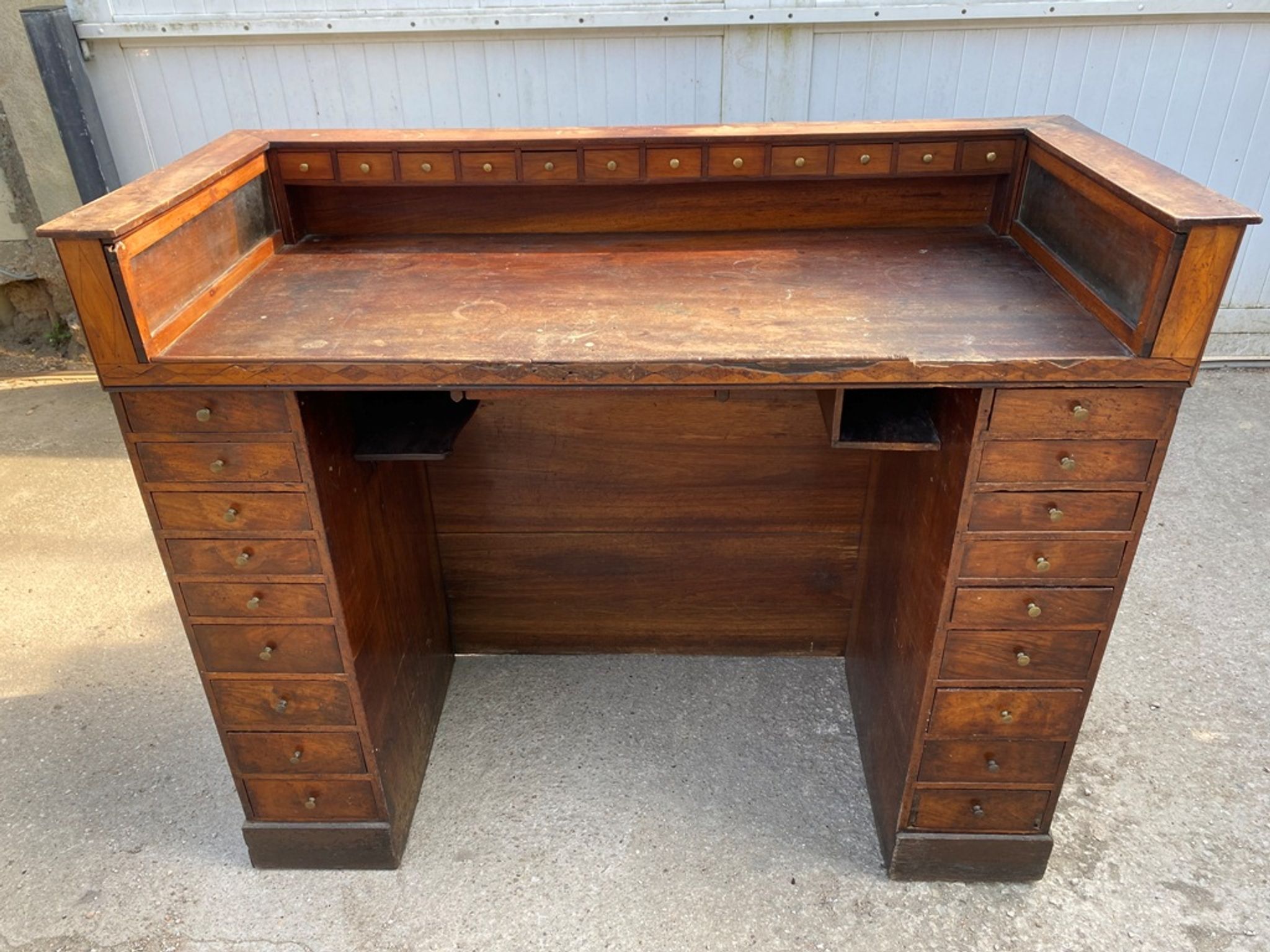 Old and authentic piece of furniture established watchmaker counter jeweler 1900