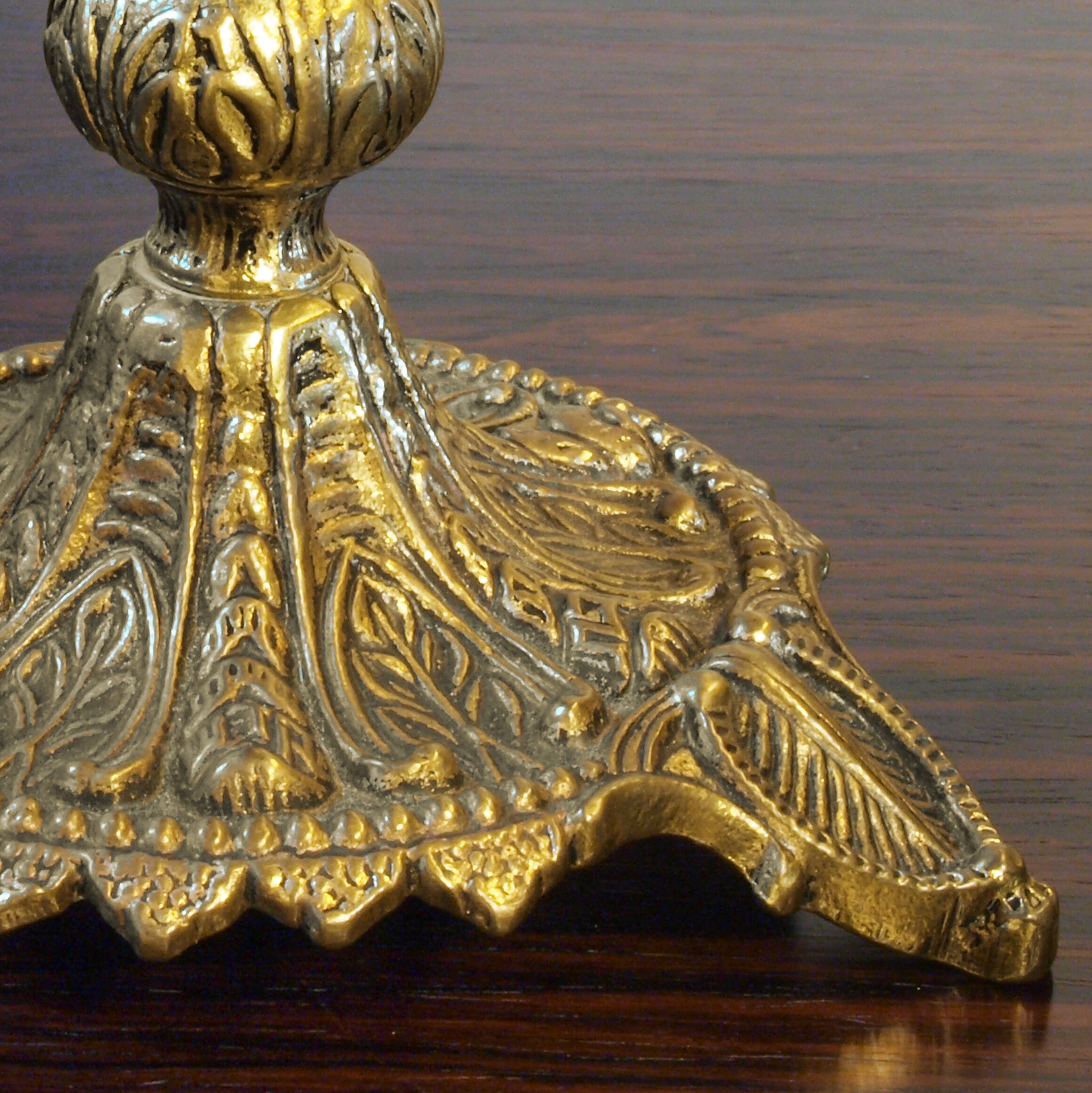 Menorah Hanukkah Brass Chandelier by Tamar