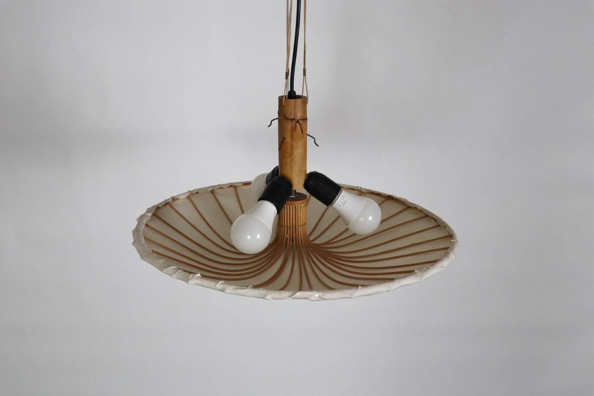 Hana I Chandelier, Uchiwa Series By Ingo Maurer For Design M, Germany, 1970s