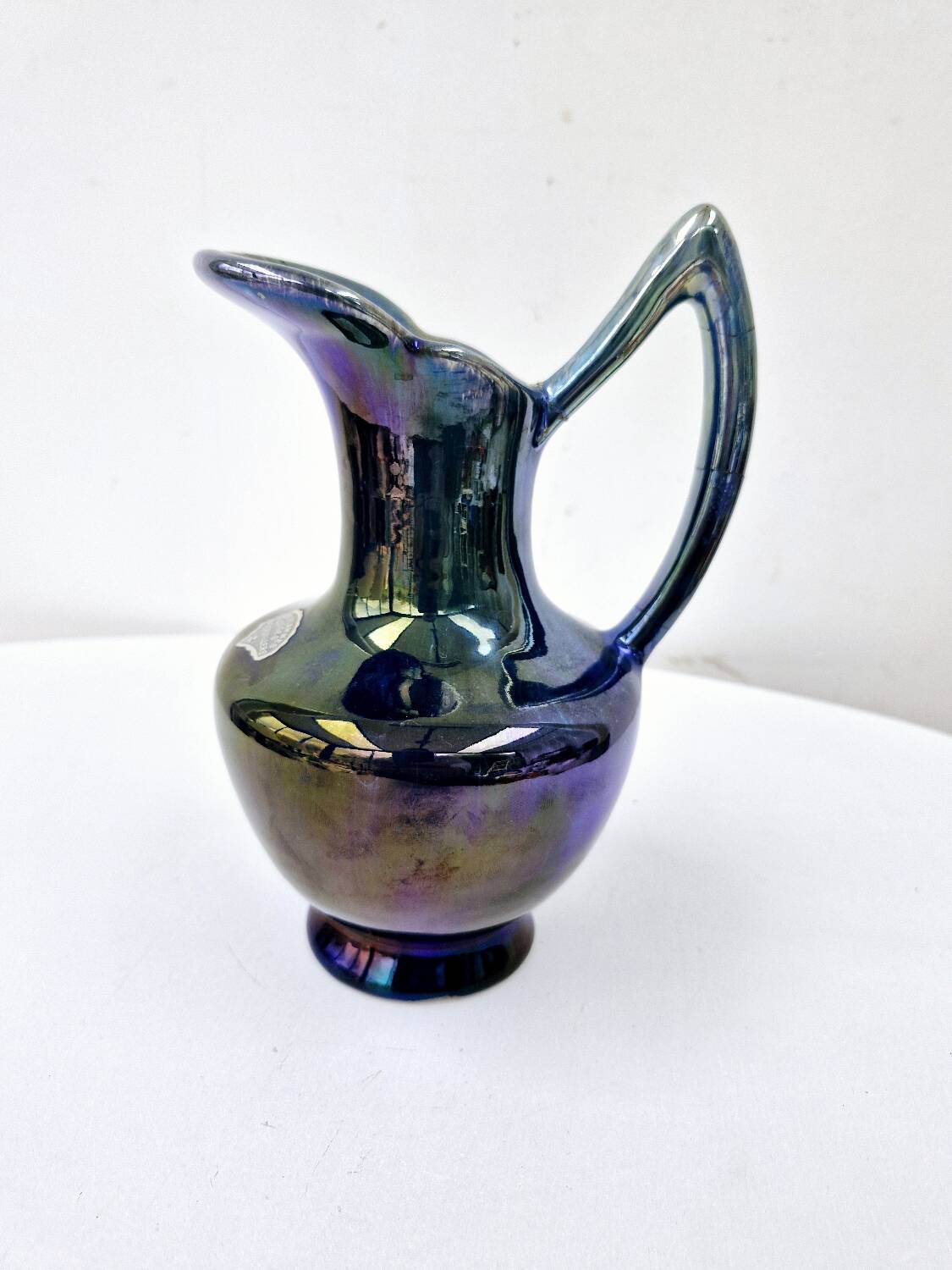 Vintage vase pitcher in flamed sandstone from rambervillers vosges