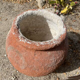 Ancient terracotta pottery jar