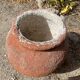 Ancient terracotta pottery jar