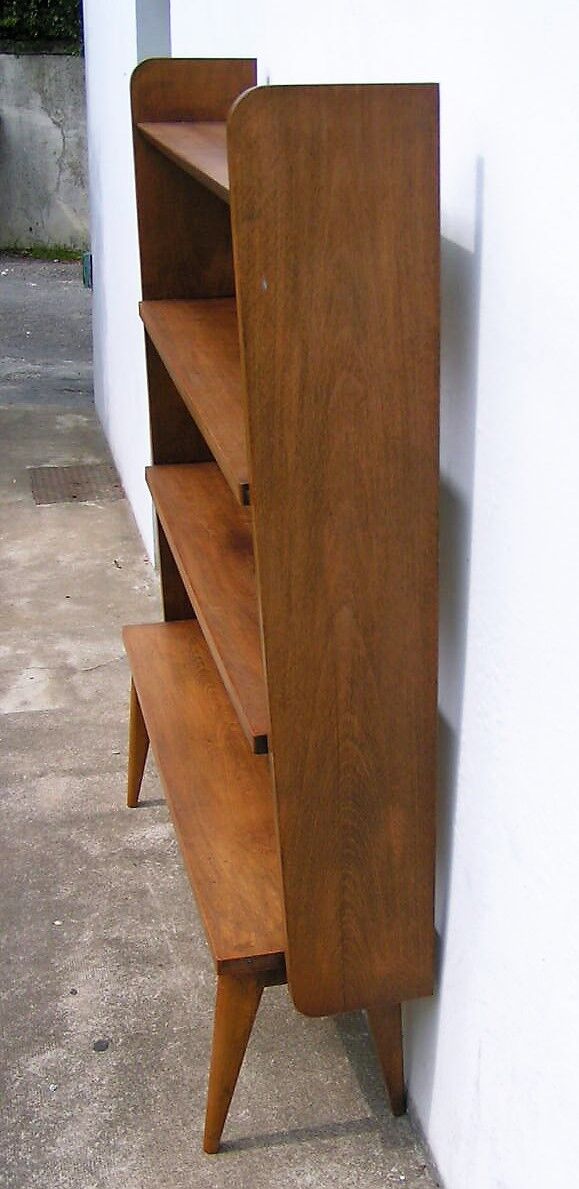 Compass foot library shelf