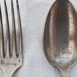 Set of old silver cutlery