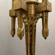 Italian Liberty Bronze Chandelier, 1940s
