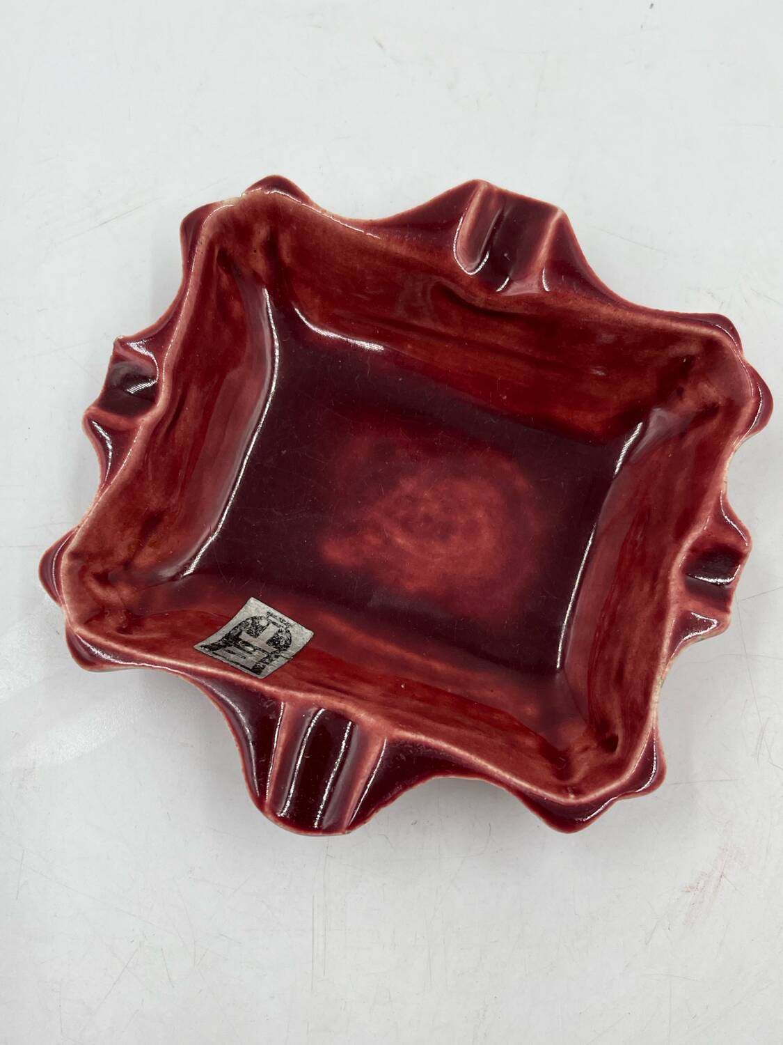 Thulin art deco earthenware ashtray