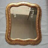Old gilded wooden mirror