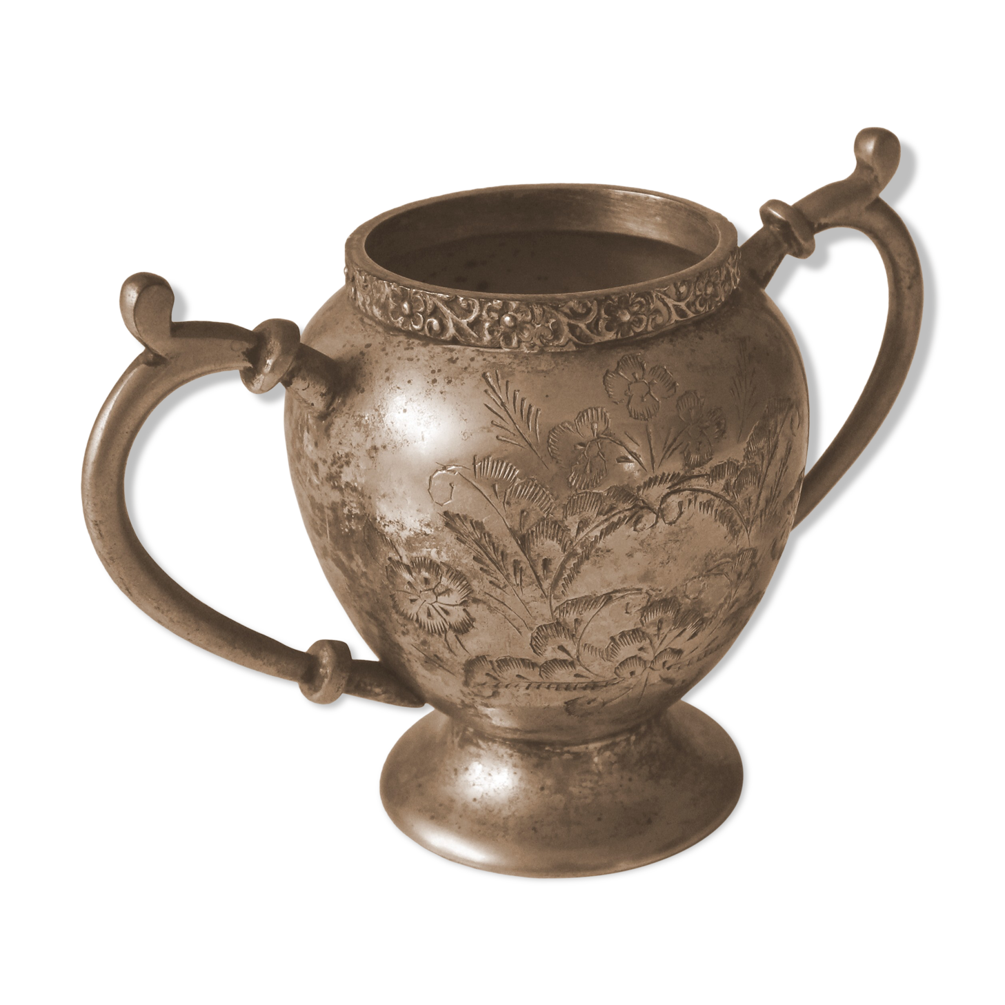 Antique silver plated sugar bowl, EPNS silver plated