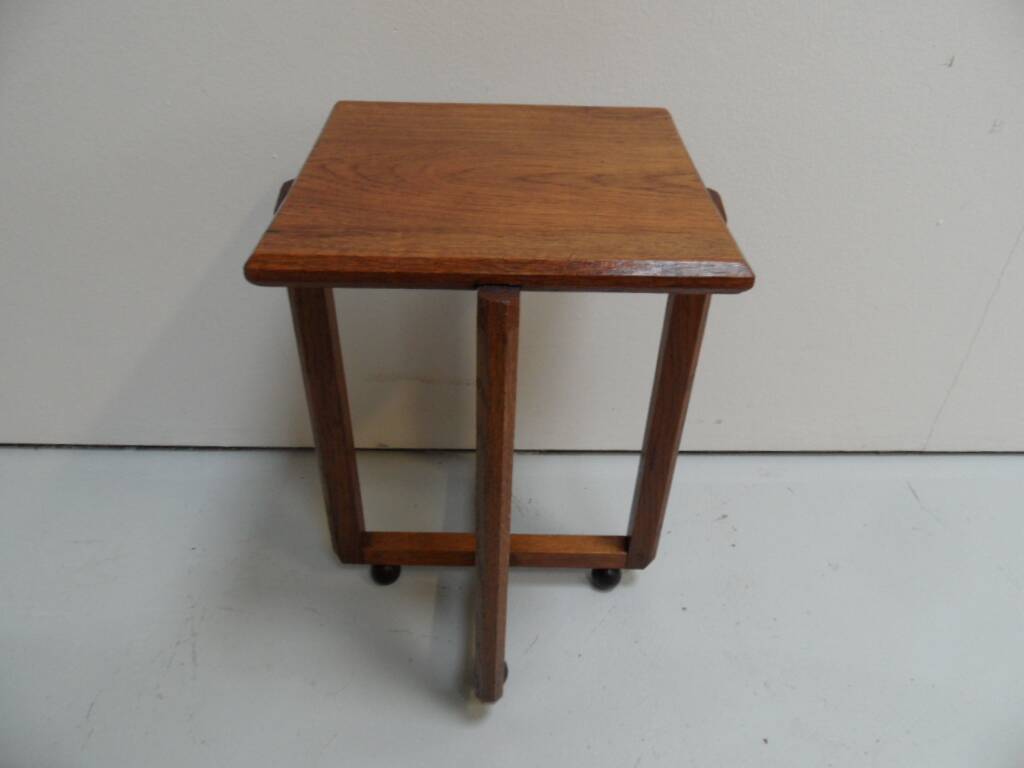 Art Deco Amsterdam School oak sidetable