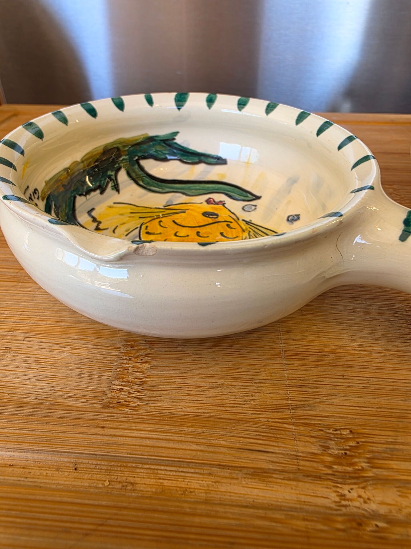 Duo de coupelles ramequin poisson Vallauris vintage Rubino