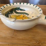 Pair of ramekin bowls fish Vallauris vintage Rubino