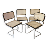 4 Cesca chairs by Marcel Breuer from the 1960s-1970s in vintage cane.