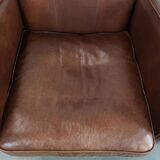 Beautiful art deco design armchair made of cowhide leather in English style
