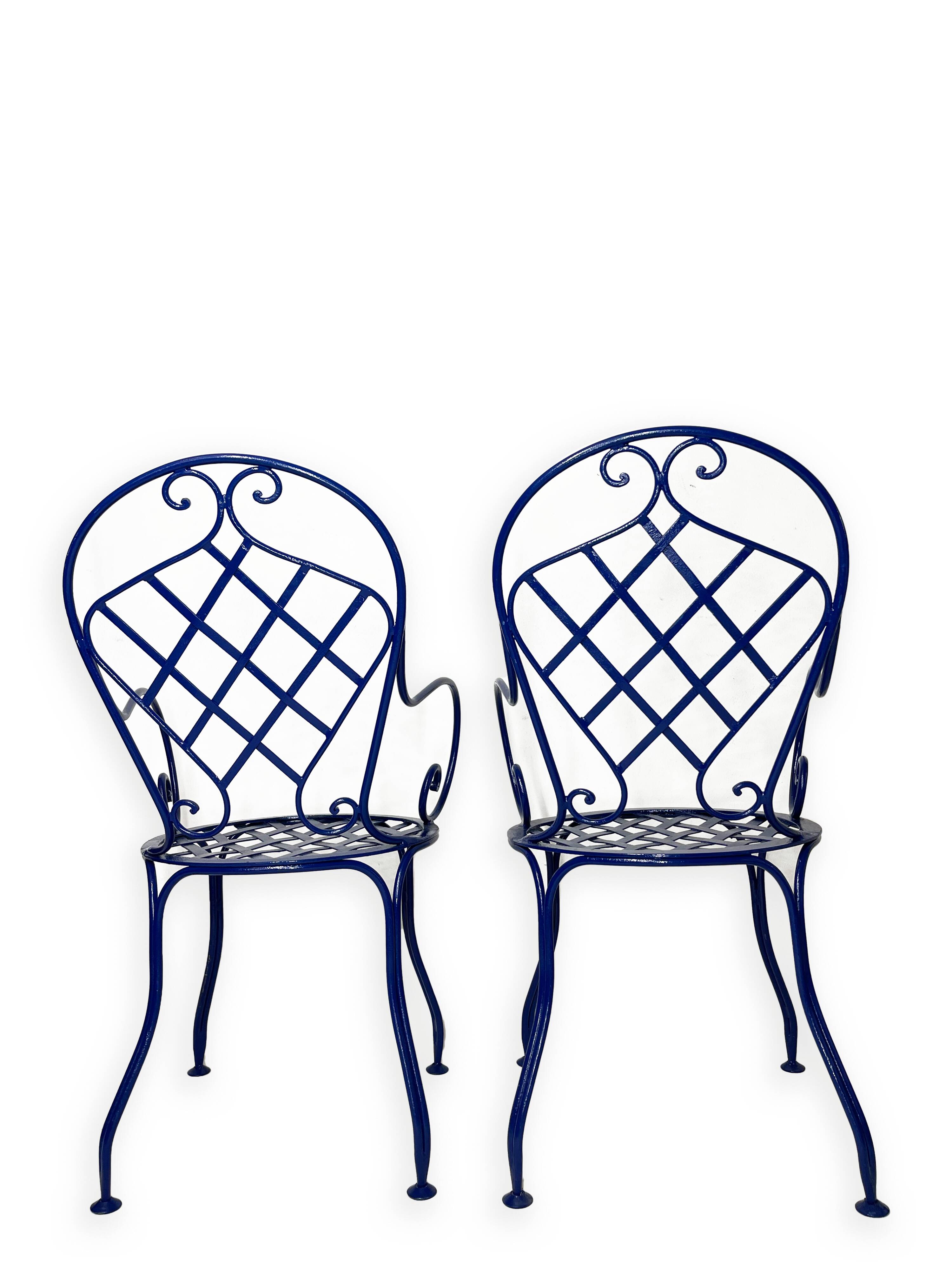 Chaises bistrot en fer forgé