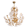 Large Size Vintage Murano Glass Chandelier White Flowers, 1970