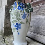 Set of two vases and a planter Luneville KG early 20th century