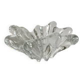 Vintage 70s organic shaped crystal ashtray
