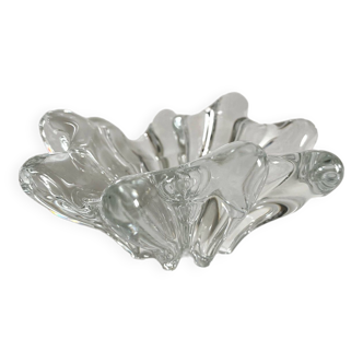 Crystal ashtray organic shape vintage 70s