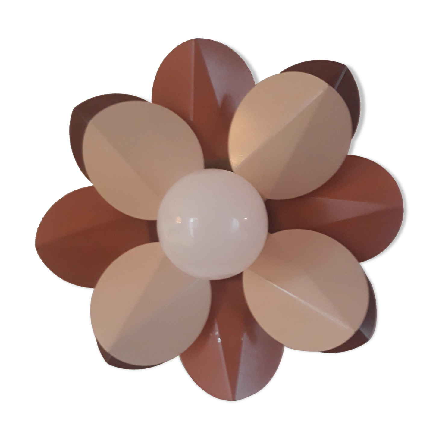 Sconce from the 70s flower shape in metal
