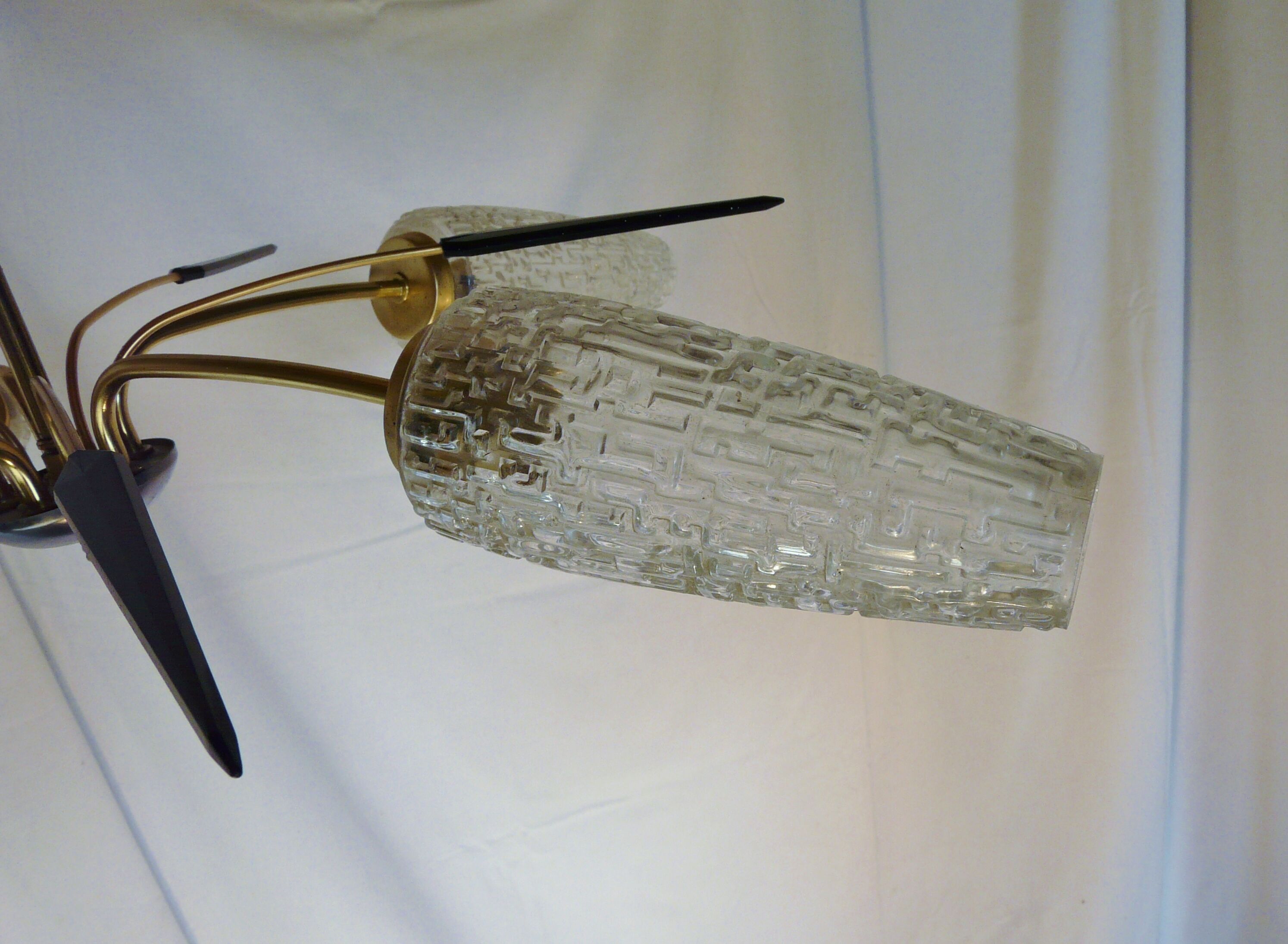 Vintage 50s suspension ceiling five lights