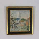 Original Oil on Canvas – “Village” (Attributed to H. Benneth) – Framed