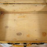 Suitcase, old wooden trunk